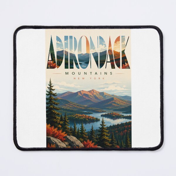 Item preview, Adirondack Mountains New York with Lakes and High Peaks designed and sold by Aryabek.