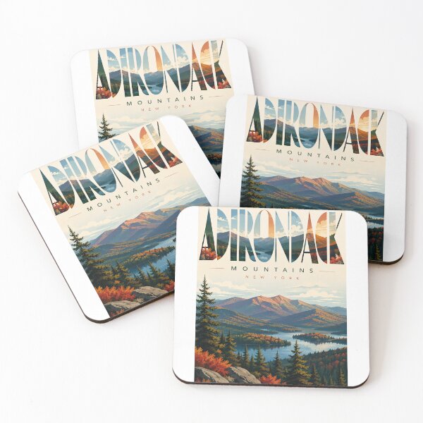 Item preview, Adirondack Mountains New York with Lakes and High Peaks designed and sold by Aryabek.