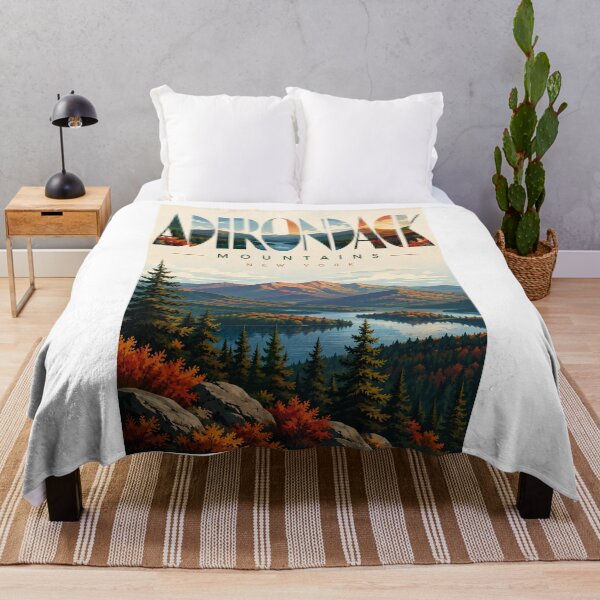 Item preview, Adirondack Mountains New York with Lakes and High Peaks designed and sold by Aryabek.