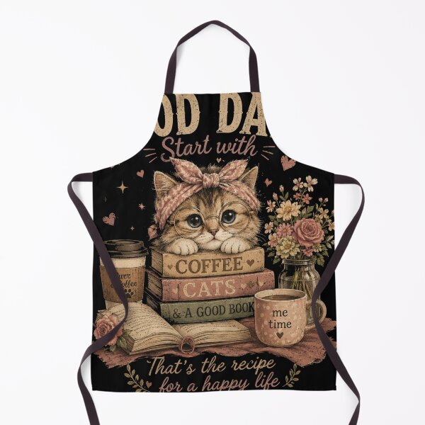 Item preview, Good Days Start With Coffee Cats & A Good Book designed and sold by GenZFashion000.
