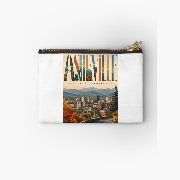 Item preview, Asheville North Carolina with Blue Ridge Mountains and Autumn Skyline designed and sold by Aryabek.