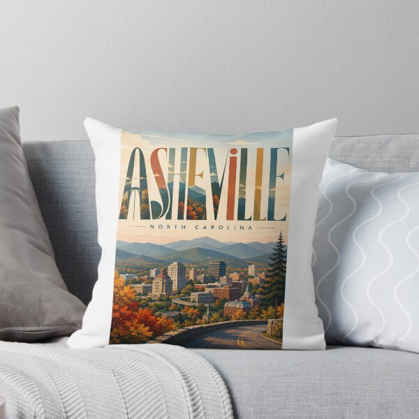 Item preview, Asheville North Carolina with Blue Ridge Mountains and Autumn Skyline designed and sold by Aryabek.