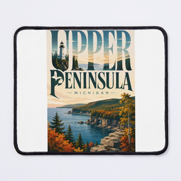 Item preview, Upper Peninsula Michigan Lighthouse and Lake Superior Autumn Coast designed and sold by Aryabek.