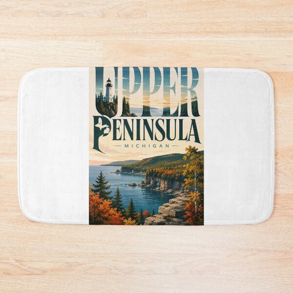 Item preview, Upper Peninsula Michigan Lighthouse and Lake Superior Autumn Coast designed and sold by Aryabek.