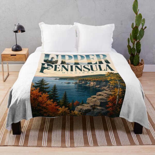 Item preview, Upper Peninsula Michigan Lighthouse and Lake Superior Autumn Coast designed and sold by Aryabek.