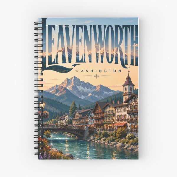 Item preview, Leavenworth Washington Cascade Mountains Alpine Village River Valley designed and sold by Aryabek.