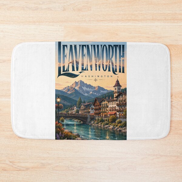 Item preview, Leavenworth Washington Cascade Mountains Alpine Village River Valley designed and sold by Aryabek.