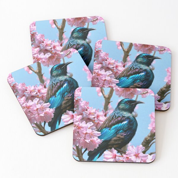 Item preview, Tui and cherry blossoms designed and sold by TheOosh.