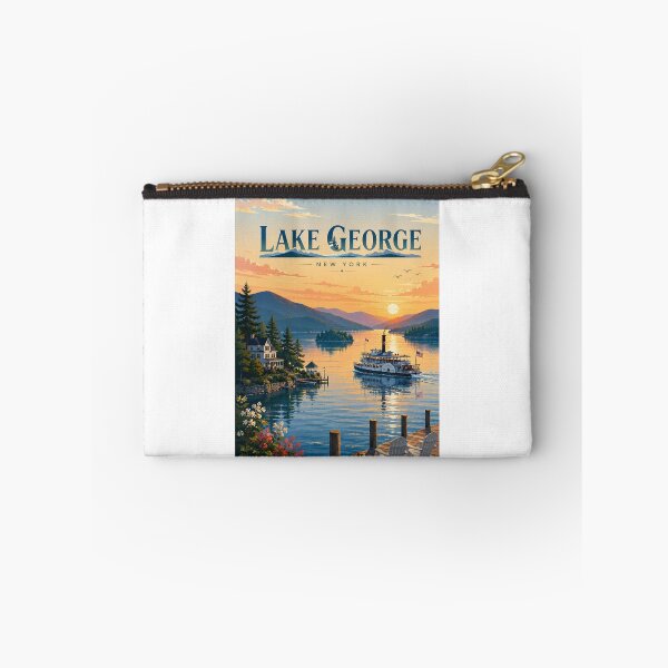 Item preview, Lake George New York Adirondack Mountains Sunset Steamboat designed and sold by Aryabek.