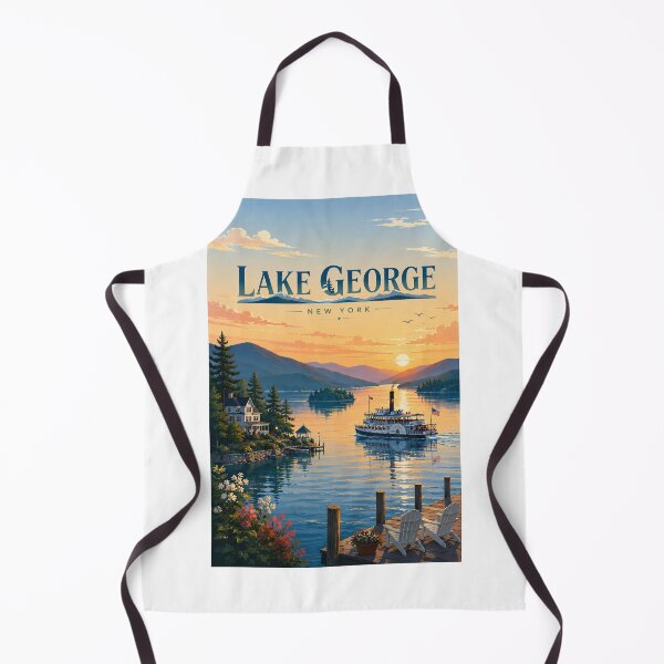 Item preview, Lake George New York Adirondack Mountains Sunset Steamboat designed and sold by Aryabek.
