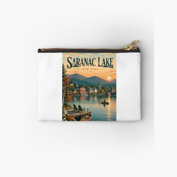Item preview, Saranac Lake New York Adirondacks Waterfront Village at Sunset designed and sold by Aryabek.
