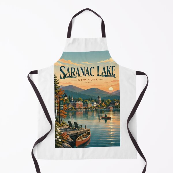 Aperçu de l'œuvre Saranac Lake, New York, village riverain des Adirondacks au coucher du soleil créée et vendue par Aryabek.