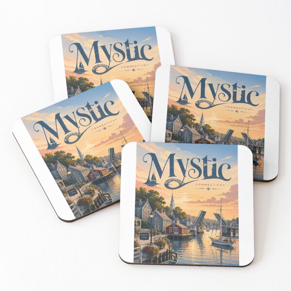 Item preview, Mystic Connecticut Seaport Harbor Drawbridge and Sailboats designed and sold by Aryabek.