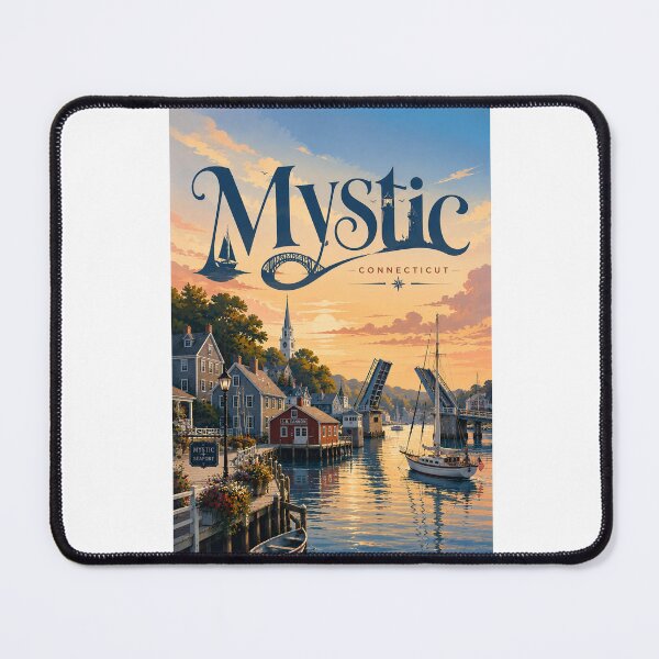 Item preview, Mystic Connecticut Seaport Harbor Drawbridge and Sailboats designed and sold by Aryabek.