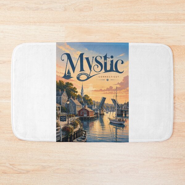 Item preview, Mystic Connecticut Seaport Harbor Drawbridge and Sailboats designed and sold by Aryabek.