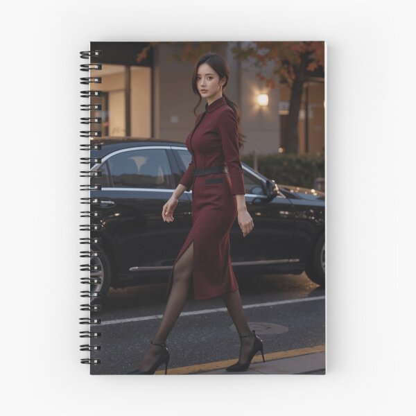 Item preview, Scarlet City Arrival – Burgundy Autumn Elegance designed and sold by SEIMEI2025.