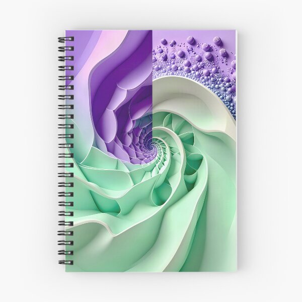 Item preview, Mint Green and Violet Geometric Spiral designed and sold by Vicky Brago-Mitchell®.