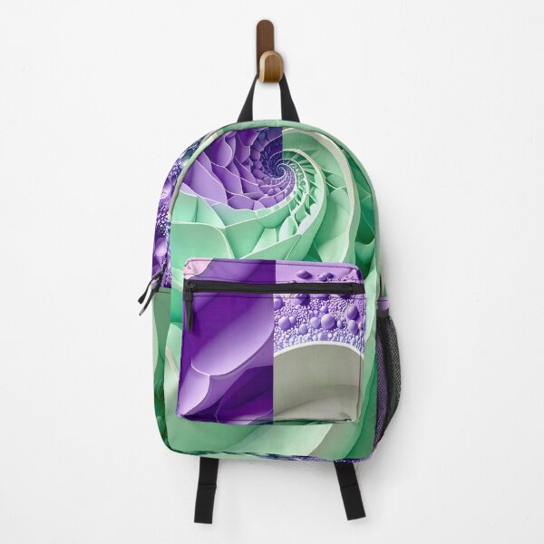 Item preview, Mint Green and Violet Geometric Spiral designed and sold by Vicky Brago-Mitchell®.