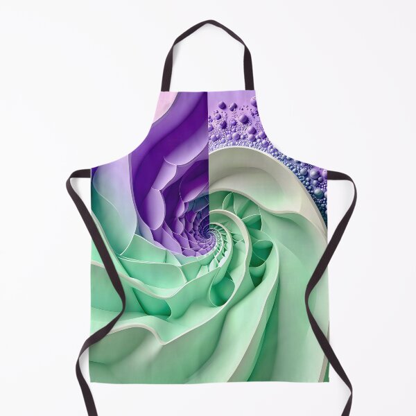 Item preview, Mint Green and Violet Geometric Spiral designed and sold by Vicky Brago-Mitchell®.