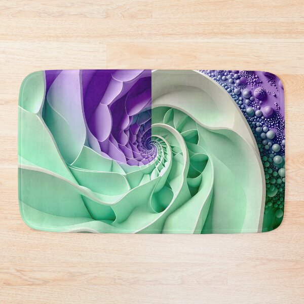 Item preview, Mint Green and Violet Geometric Spiral designed and sold by Vicky Brago-Mitchell®.