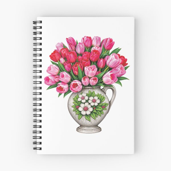 Item preview, Real Giga Tulips in a Gorgeous Pencil Drawn Vase designed and sold by Giga Gorgeous Blooms.