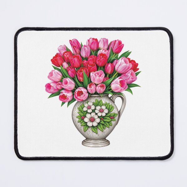 Item preview, Real Giga Tulips in a Gorgeous Pencil Drawn Vase designed and sold by Giga Gorgeous Blooms.