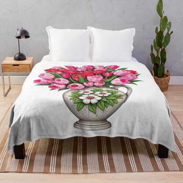 Item preview, Real Giga Tulips in a Gorgeous Pencil Drawn Vase designed and sold by Giga Gorgeous Blooms.