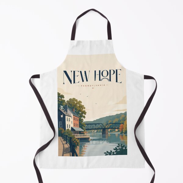 Item preview, New Hope Pennsylvania Delaware River Historic Town and Bridge designed and sold by Aryabek.