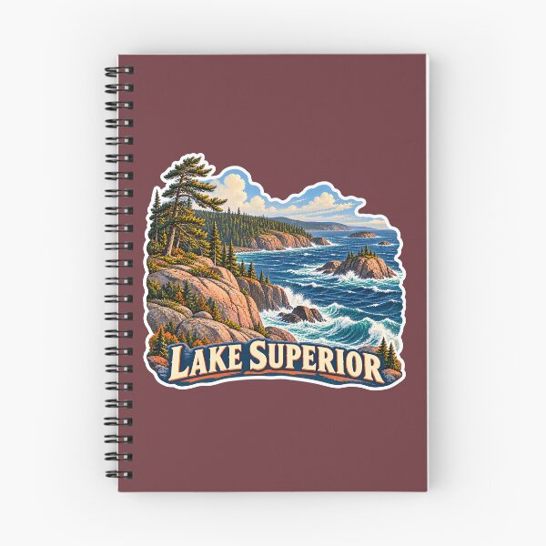 Item preview, Lake Superior Vintage Canadian Wilderness Great Lakes Prints designed and sold by PinUpPizzazz.