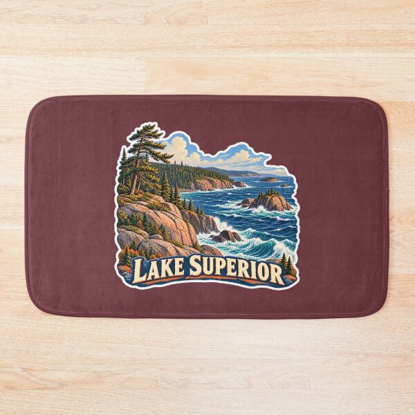 Item preview, Lake Superior Vintage Canadian Wilderness Great Lakes Prints designed and sold by PinUpPizzazz.
