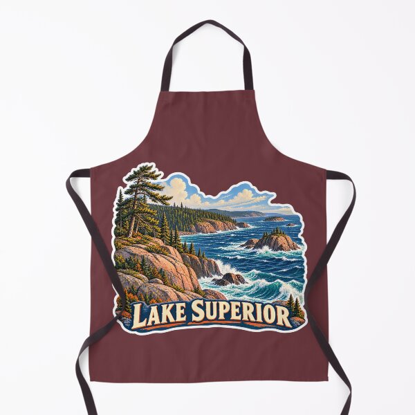 Item preview, Lake Superior Vintage Canadian Wilderness Great Lakes Prints designed and sold by PinUpPizzazz.