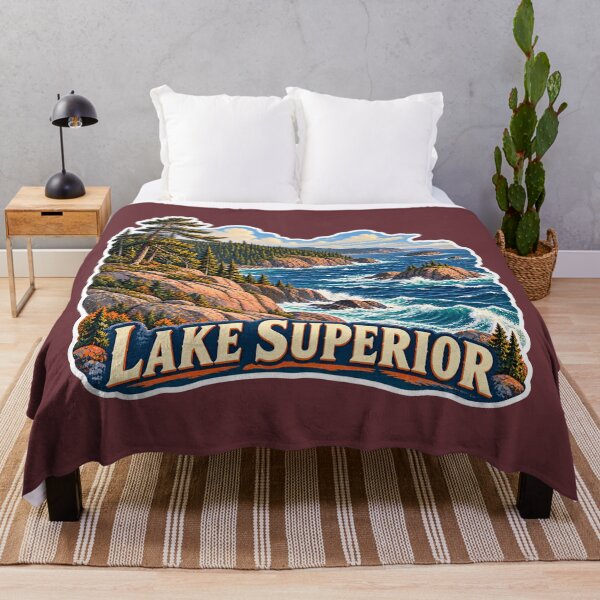 Item preview, Lake Superior Vintage Canadian Wilderness Great Lakes Prints designed and sold by PinUpPizzazz.