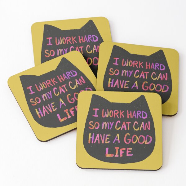 Item preview, Work Hard For My Cat designed and sold by Stephanie McRae.
