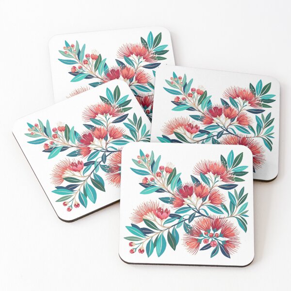 Item preview, Vibrant Pōhutukawa Botanical Art designed and sold by ToiKiri.