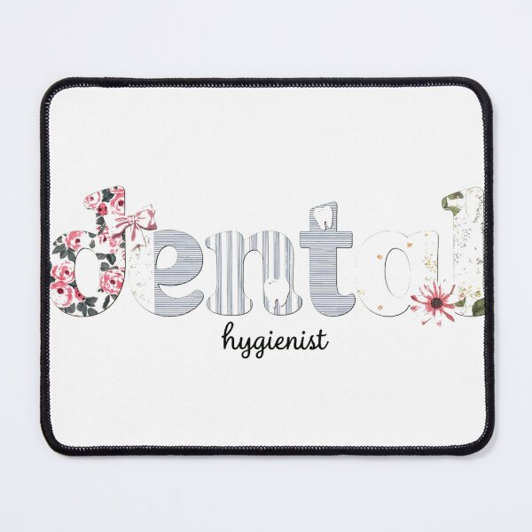 Item preview, Floral Patchwork Dental Hygienist Bubble Letters designed and sold by lht6474.