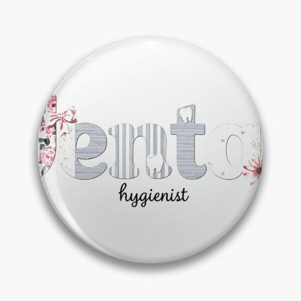 Item preview, Floral Patchwork Dental Hygienist Bubble Letters designed and sold by lht6474.