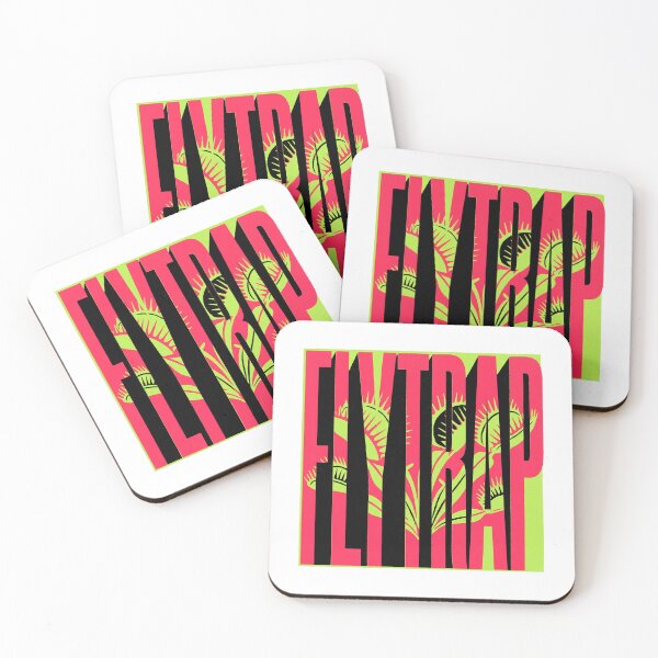 Item preview, Flytrap Venus Carnivorous Plant Neon Pink Typography Graphic designed and sold by KiwiRider.