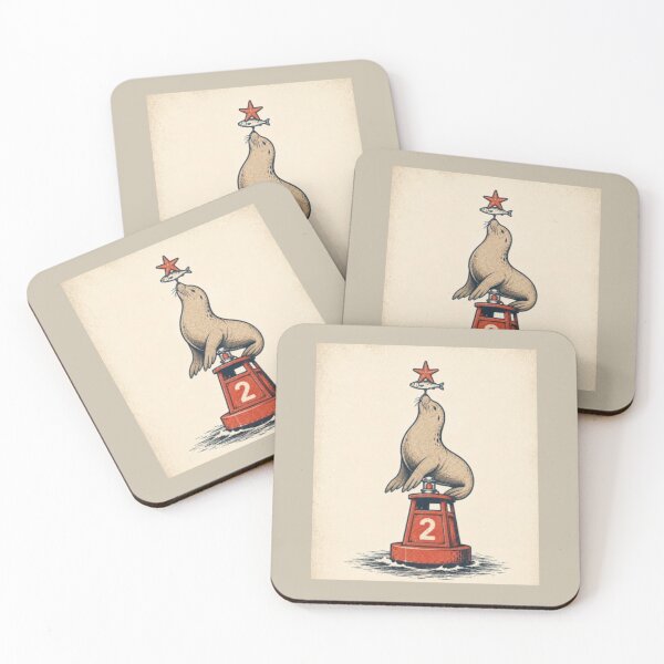 Item preview, Vintage Sea Lion on Red Buoy designed and sold by LuvePress.