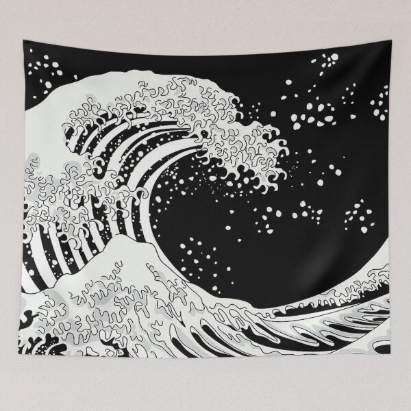 Item preview, Black and White Great Wave 2 designed and sold by JasonLSmith.