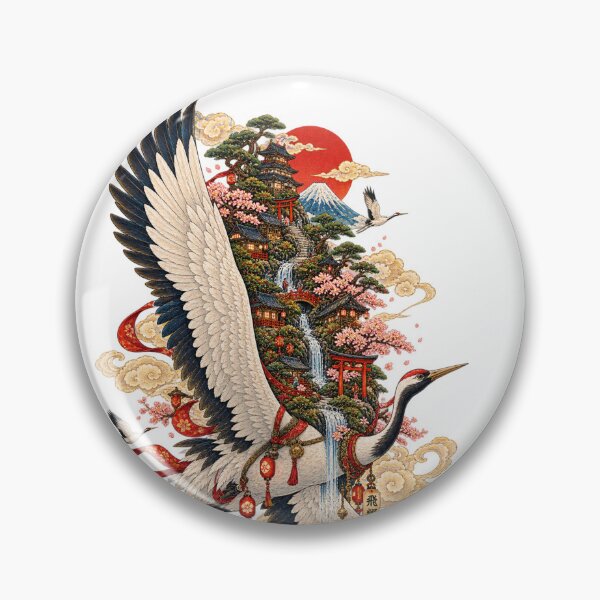 Item preview, Kondarion, the Host of the Great City – Japanese Ukiyo-e Crane designed and sold by Substance_life.