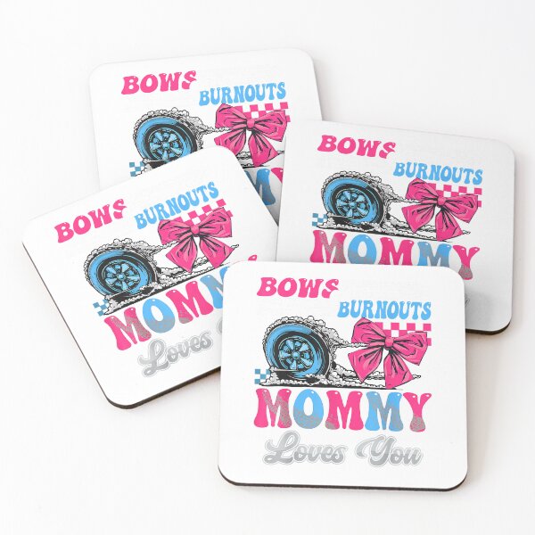 Item preview, Burnouts or Bows Mommy Loves You Gender Reveal Party T-Shirt designed and sold by Magoya Store ⭐⭐⭐⭐⭐.