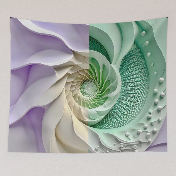 Item preview, Duality of Mint Waves and Lavender Beads designed and sold by Vicky Brago-Mitchell®.