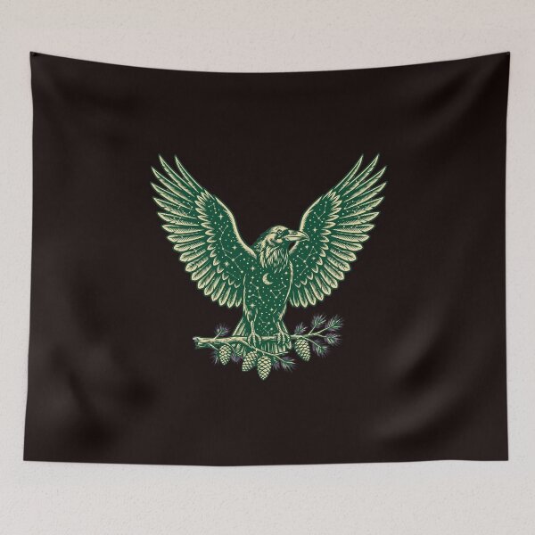 Item preview, Celestial Raven - Vintage PNW Raven Shirt - Retro Gothic Cascadia Gift designed and sold by ElevatedPNW.