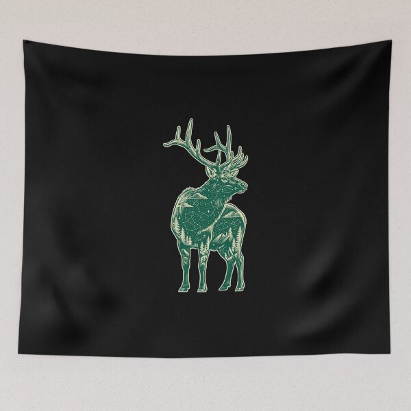 Item preview, Cosmic Bull Elk - Vintage PNW Elk Shirt - Retro Cascadia Wildlife Gift designed and sold by ElevatedPNW.