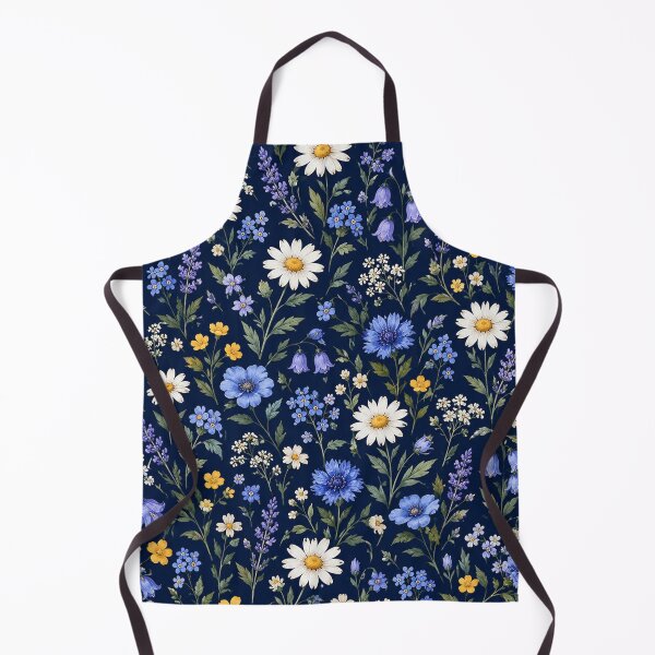 Item preview, Midnight Blue Wildflower Pattern – Dark Botanical Floral designed and sold by RJACreative.