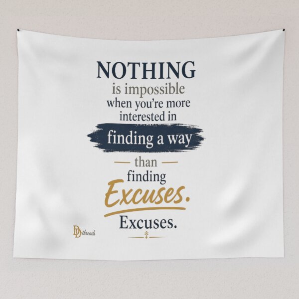 Item preview, Nothing Is Impossible Finding a Way Quote designed and sold by DesignerThreads.