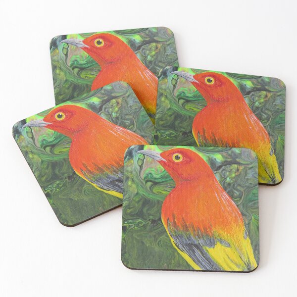 Item preview, Flame Bowerbird designed and sold by Magpie's Miscellany.