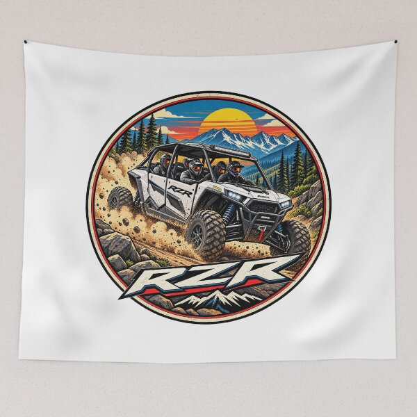 Artikelvorschau, Polaris RZR Mountain Sunset Off-Road Adventure Side-by-Side UTV Graphic entworfen und verkauft von alwaysadeal.
