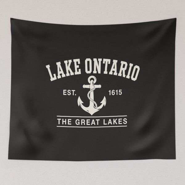 Item preview, Lake Ontario Est 1615 The Great Lakes Nautical Vintage Anchor designed and sold by DYALEEZ-XCR.