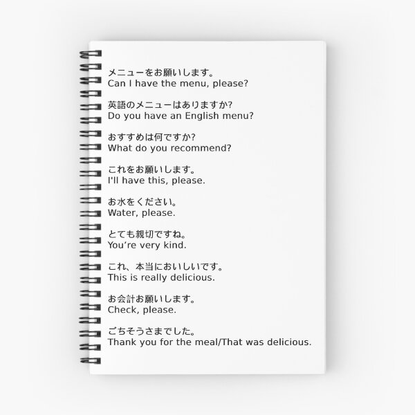Item preview, Restaurant Phrases in Japanese to English (Polite version) designed and sold by LifeWithMeme.